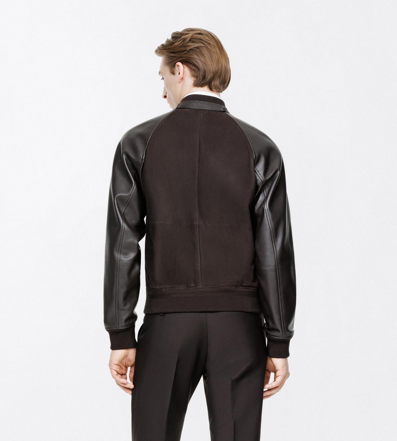 TOM FORD LEATHER DARK BROWN FINE SUEDE BOMBER