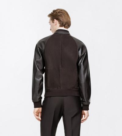 TOM FORD LEATHER DARK BROWN FINE SUEDE BOMBER