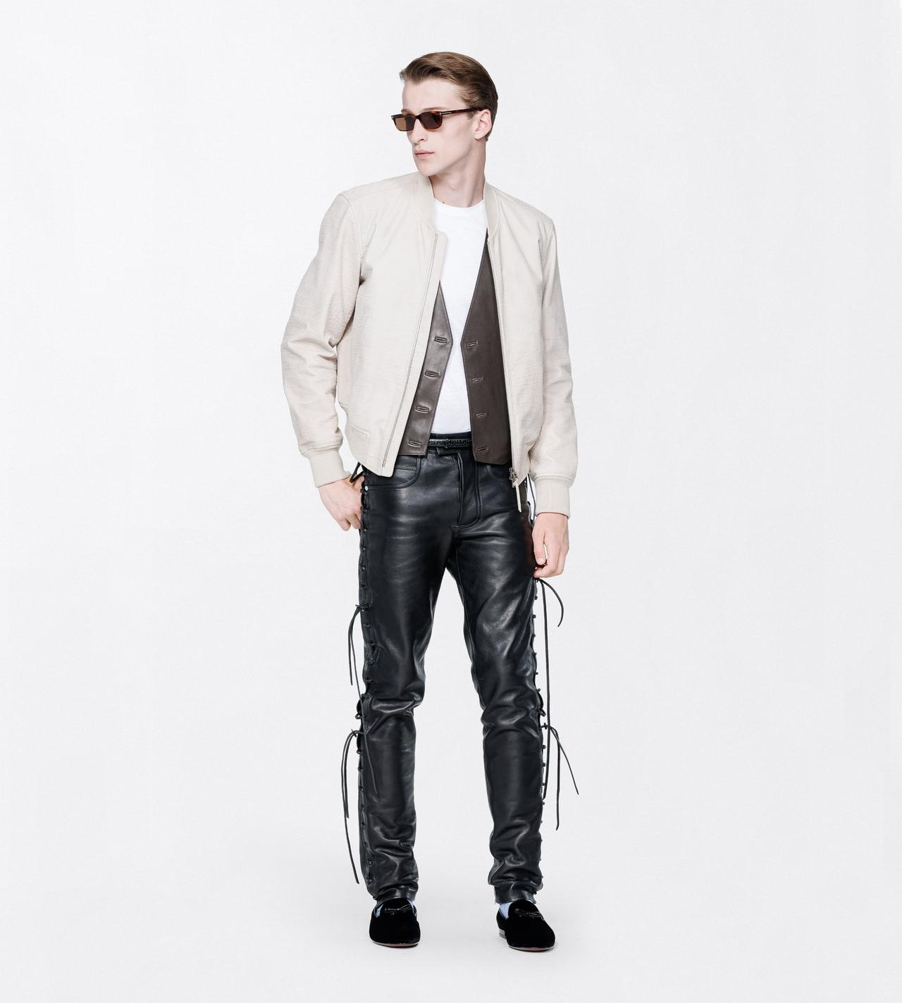 TOM FORD LEATHER PEYOTE ALLIGATOR PRINT NUBUCK BOMBER