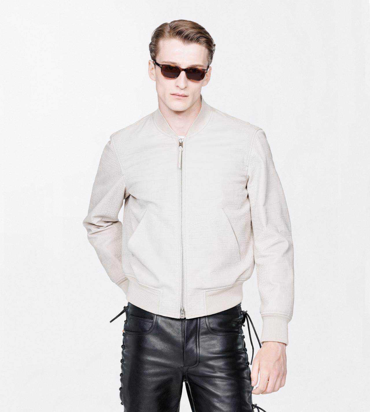 TOM FORD LEATHER PEYOTE ALLIGATOR PRINT NUBUCK BOMBER