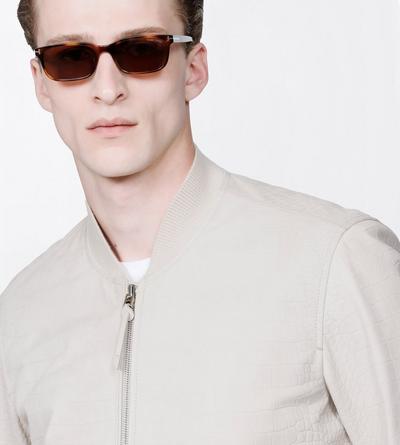 TOM FORD LEATHER PEYOTE ALLIGATOR PRINT NUBUCK BOMBER