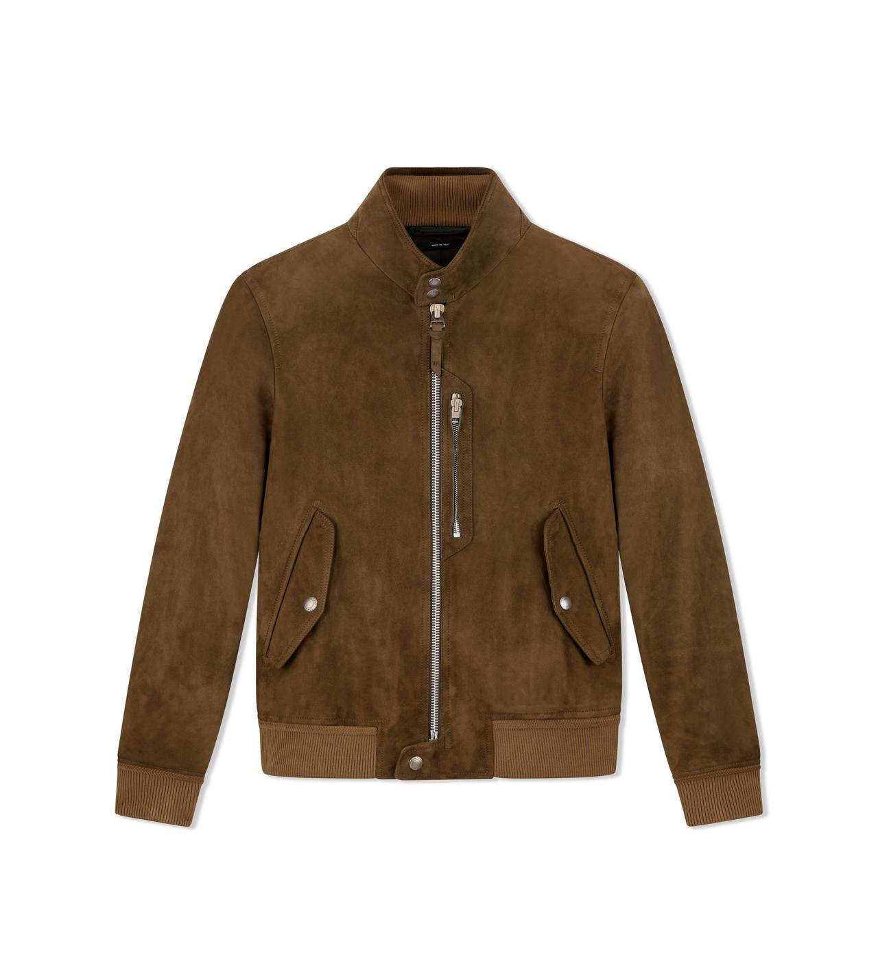 LIGHT SUEDE HARRINGTON WITH ZIP image number 0