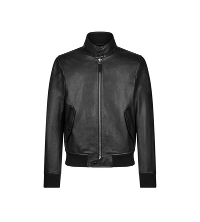 GRAIN LEATHER HARRINGTON