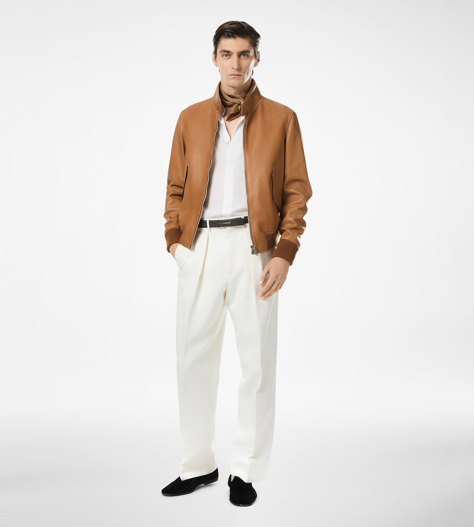 GRAIN LEATHER HARRINGTON