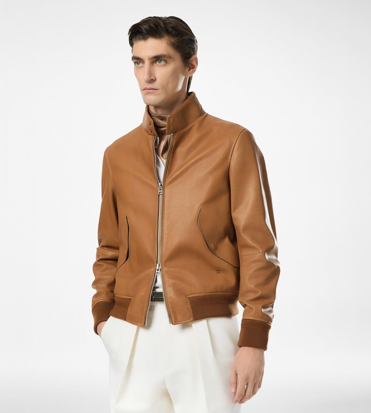 GRAIN LEATHER HARRINGTON image number 3