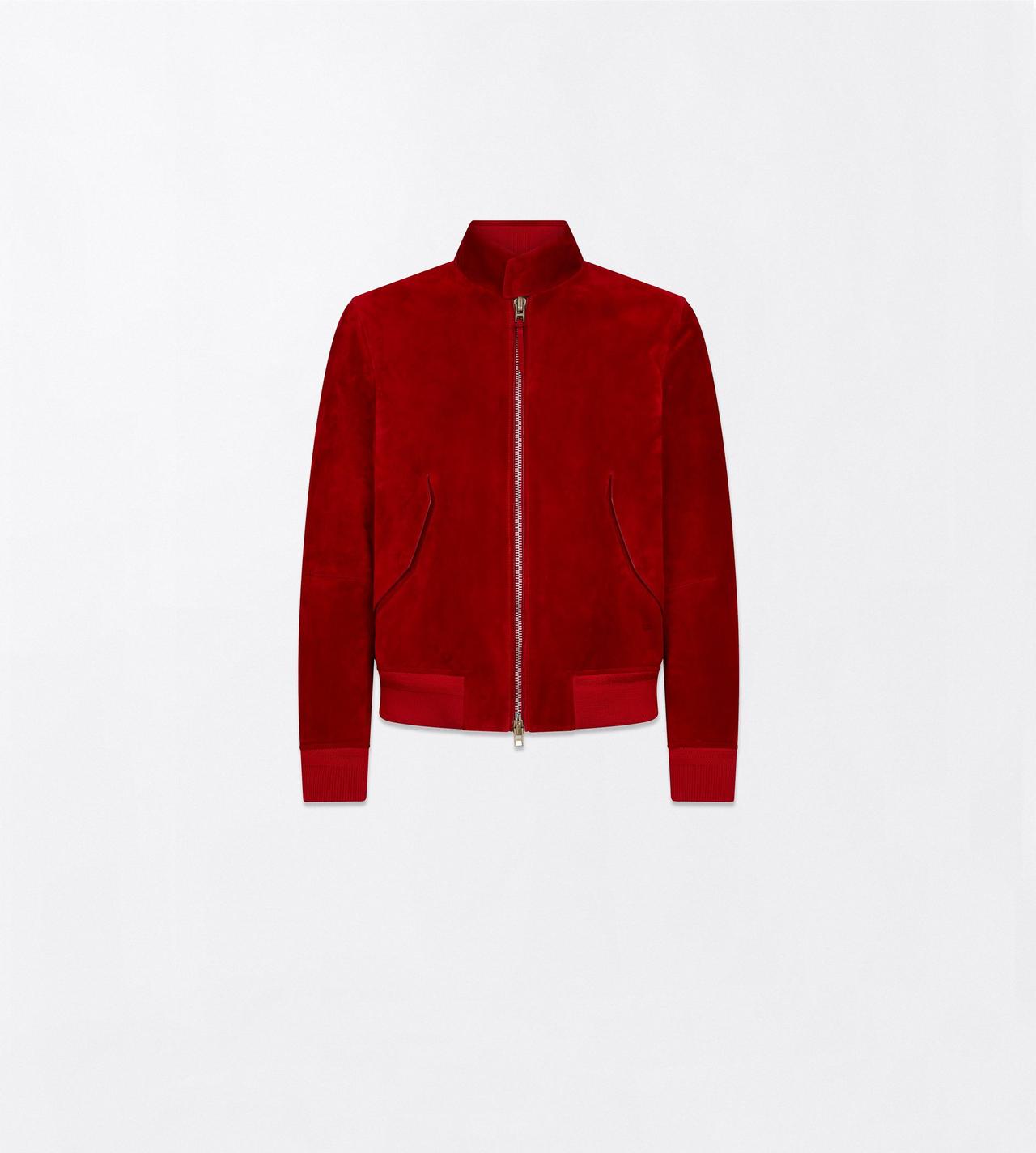 TOM FORD LEATHER RUBINO CASHMERE SUEDE HARRINGTON