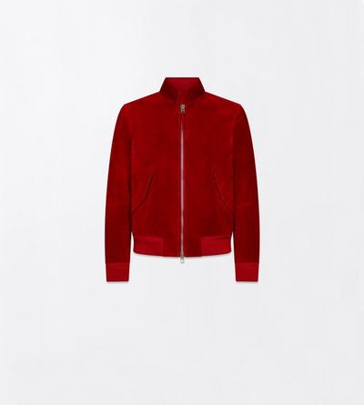 TOM FORD LEATHER RUBINO CASHMERE SUEDE HARRINGTON