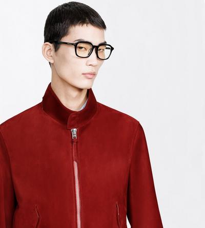 TOM FORD LEATHER RUBINO CASHMERE SUEDE HARRINGTON