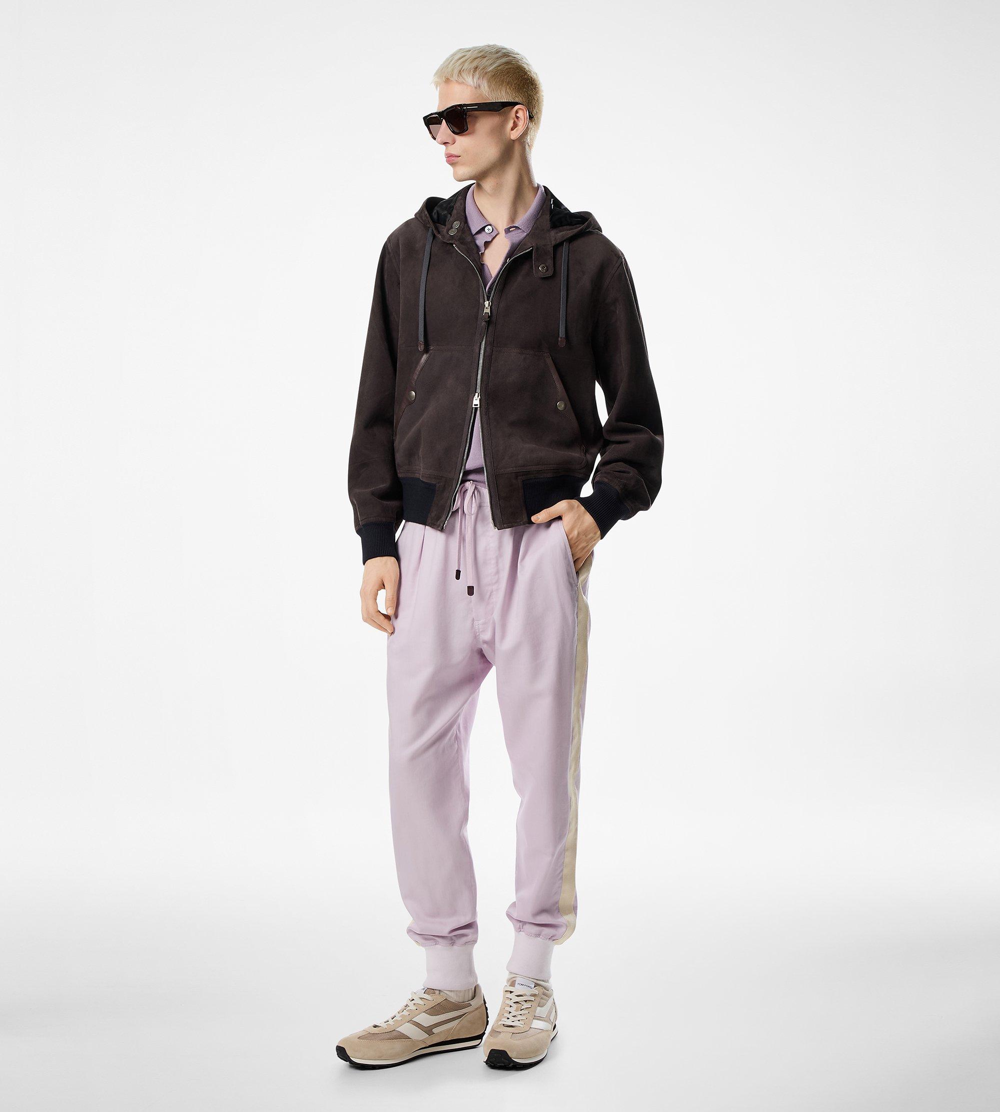 SUEDE HOODED BLOUSON