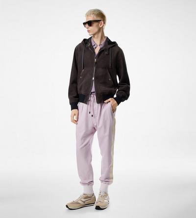 SUEDE HOODED BLOUSON image number 1