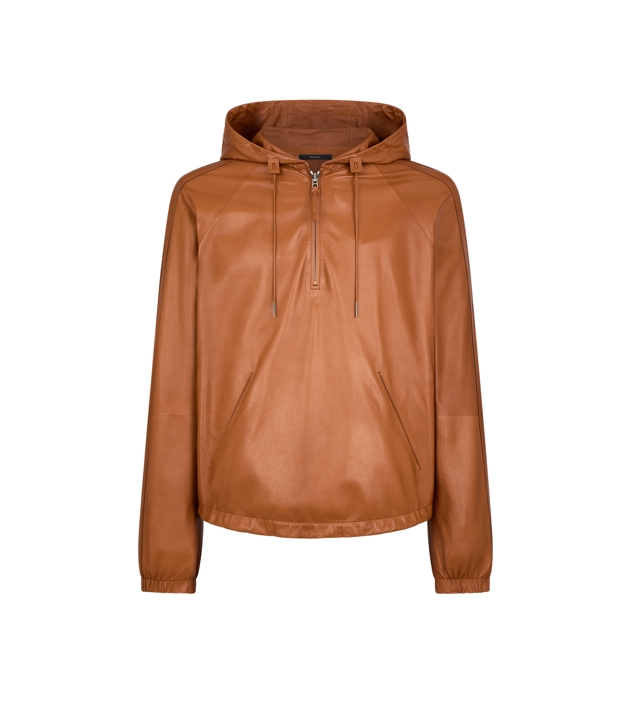 TOM FORD LEATHER TOFFEE LIGHT NAPPA HOODIE