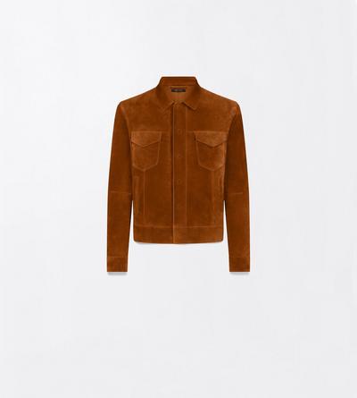 TOM FORD LEATHER RUST CASHMERE SUEDE WESTERN JACKET&nbsp;
