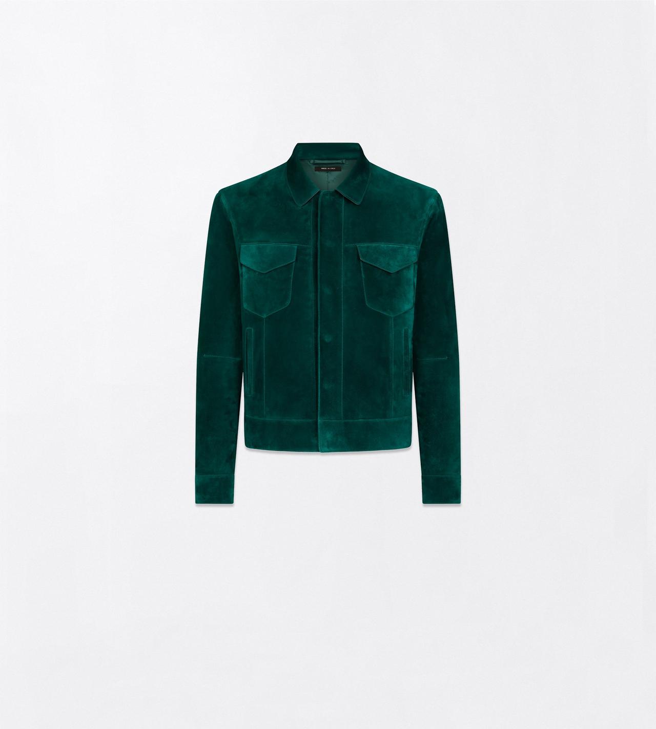 TOM FORD LEATHER EMERALD CASHMERE SUEDE WESTERN JACKET&nbsp;