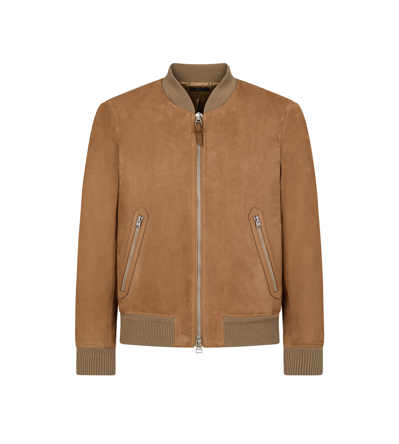 LIGHT SUEDE LEATHER BOMBER image number 0