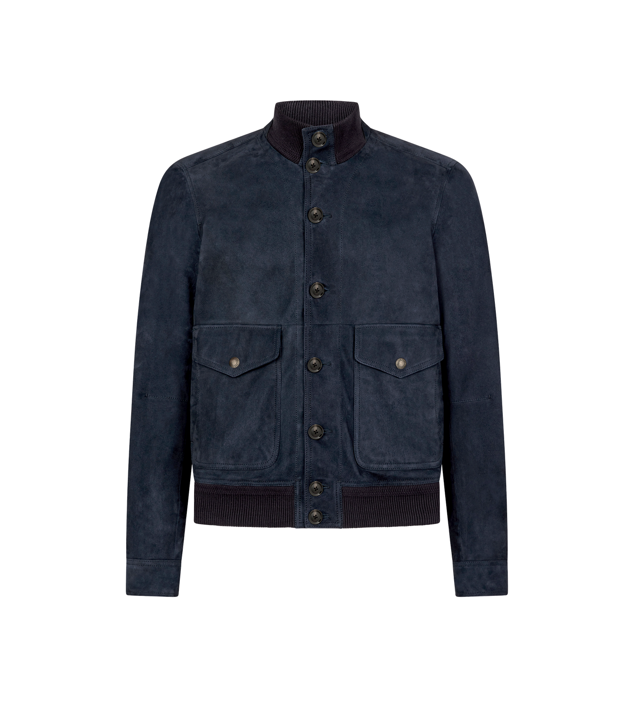 LIGHT SUEDE BUTTON THROUGH BOMBER image number 0