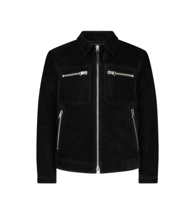 SOFT SUEDE ZIP BLOUSON image number 0