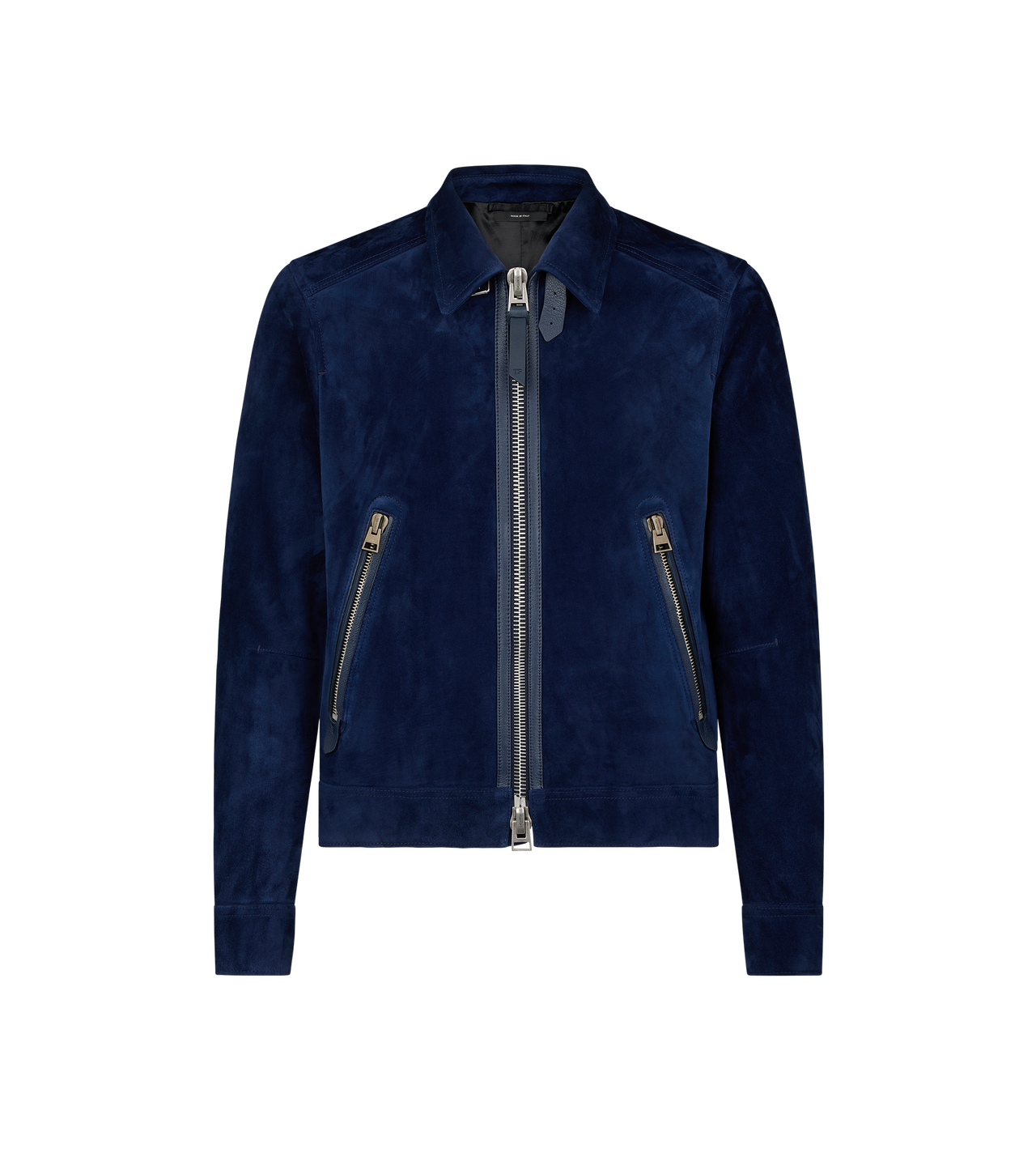 CASHMERE SUEDE ZIP COLLAR BLOUSON image number 0