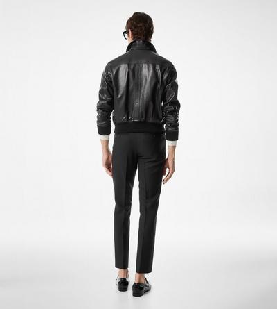 GLOSSY SMOOTH LEATHER BLOUSON image number 2