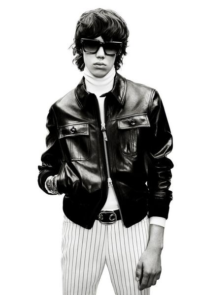 GLOSSY SMOOTH LEATHER BLOUSON image number 3