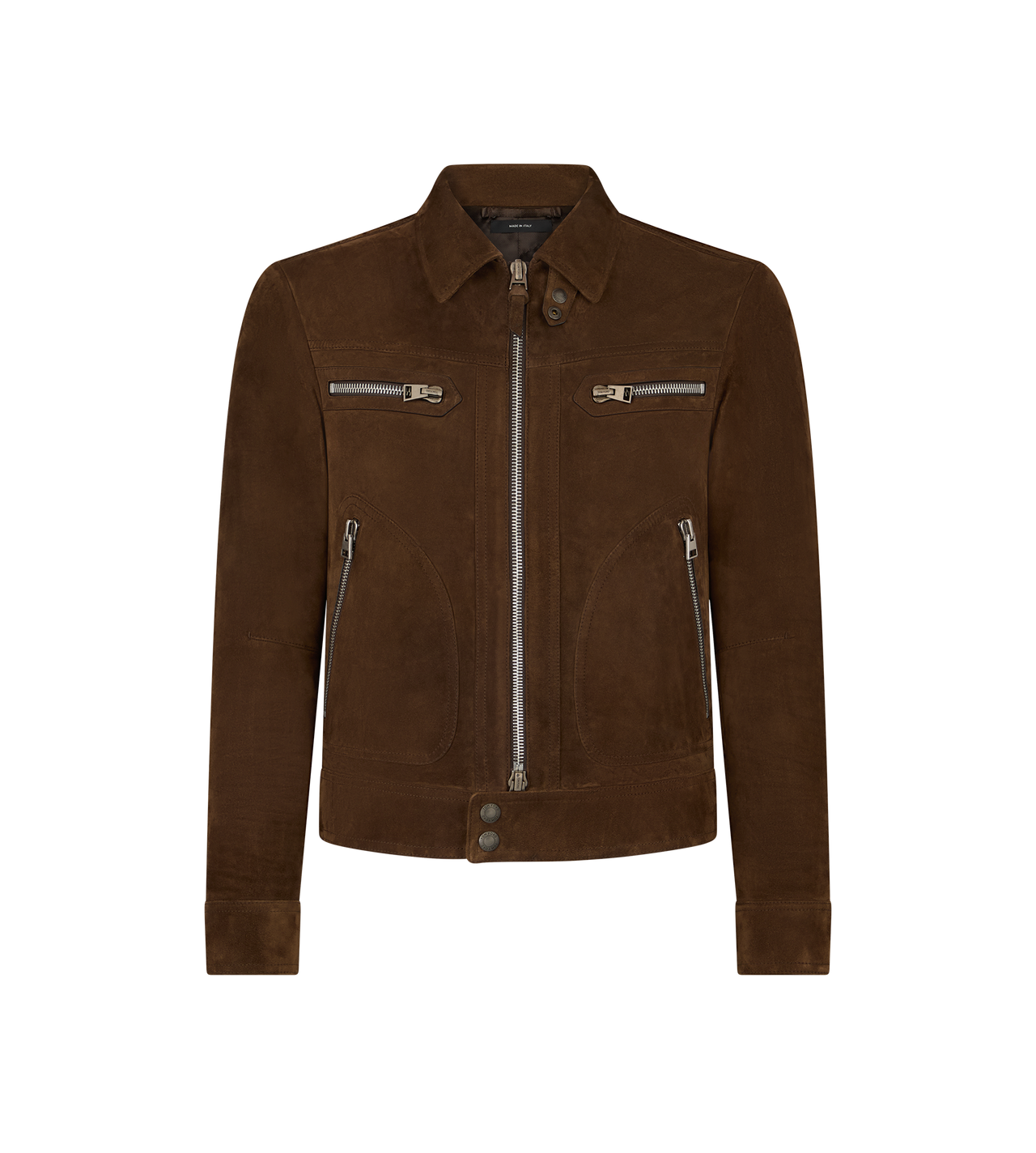 SUEDE FOUR POCKET ZIP BLOUSON image number 0