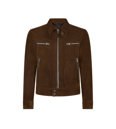 SUEDE FOUR POCKET ZIP BLOUSON