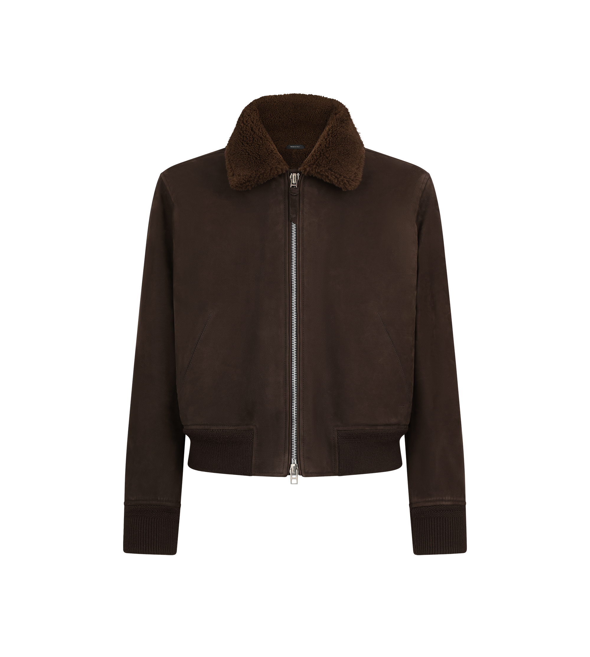 BOMBER AVIATEUR EN NUBUCK ET SHEARLING