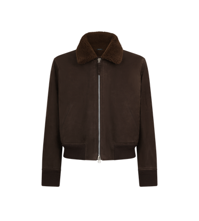 NUBUCK SHEARLING FLIGHT BOMBER image number 0
