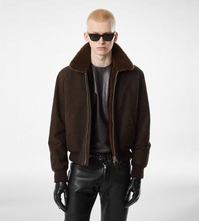 NUBUCK SHEARLING FLIGHT BOMBER image number 2