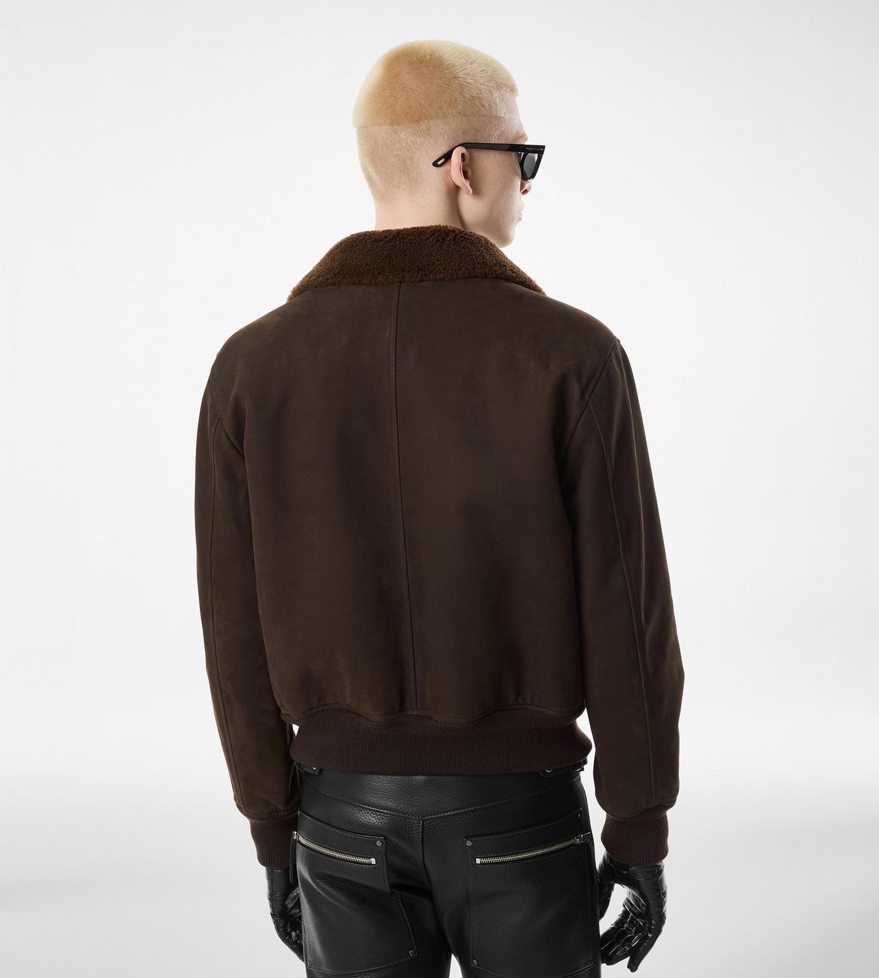 NUBUCK SHEARLING FLIGHT BOMBER image number 3