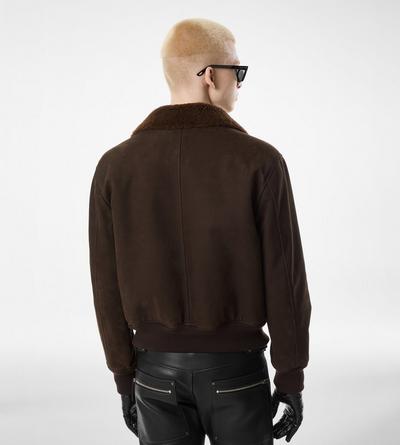 NUBUCK SHEARLING FLIGHT BOMBER image number 3