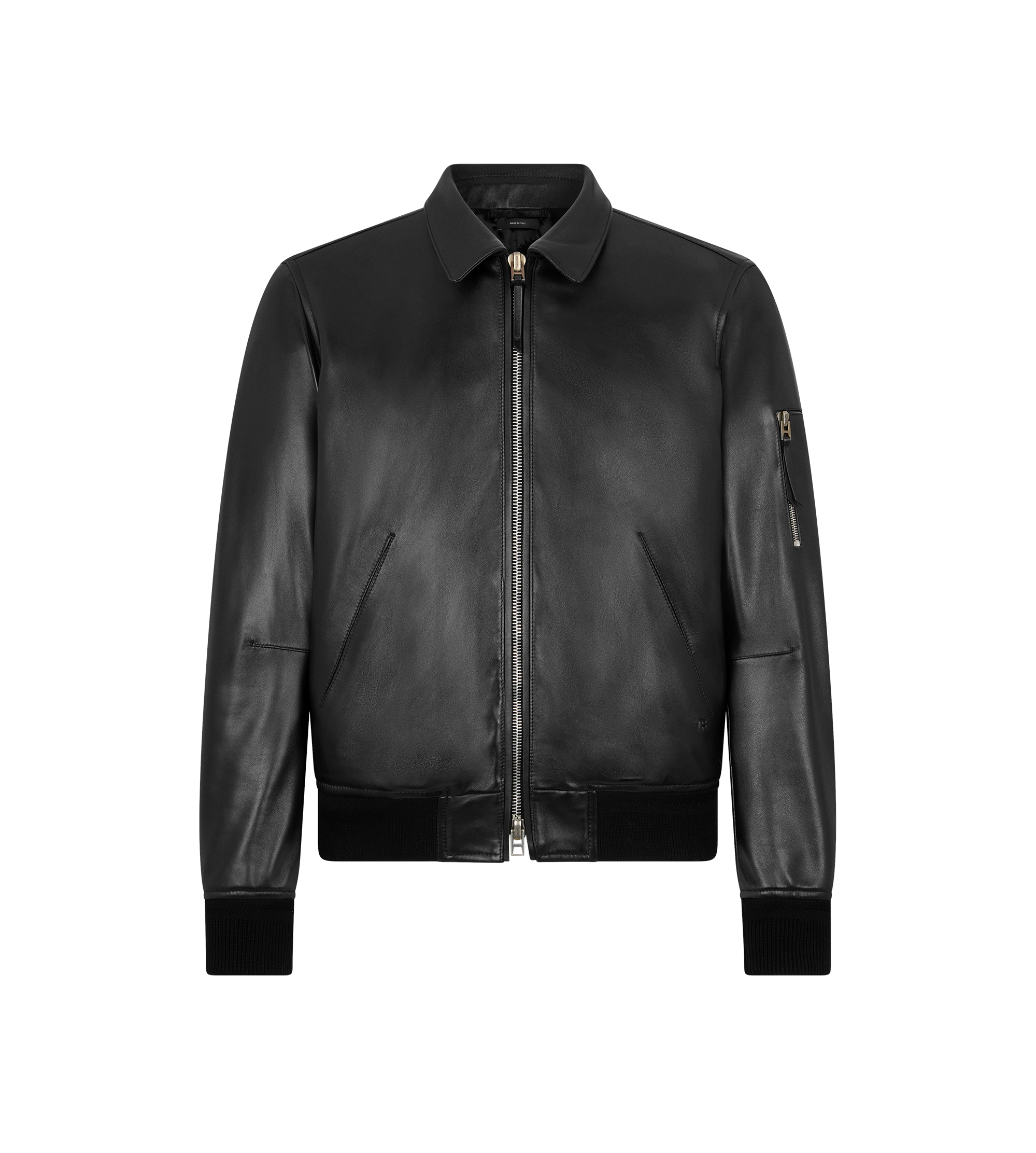 SOFT NAPPA PLONGE COLLAR BLOUSON
