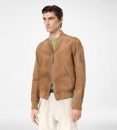 LIGHT SUEDE BOMBER image number 3