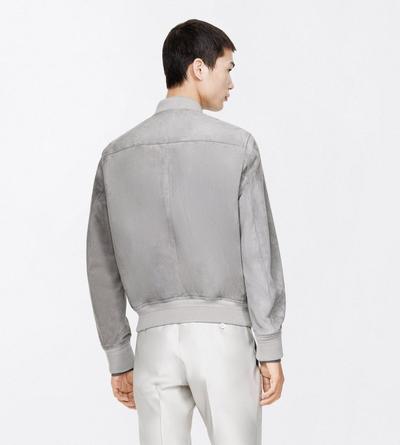 TOM FORD LEATHER TITANIUM FINE SUEDE BOMBER