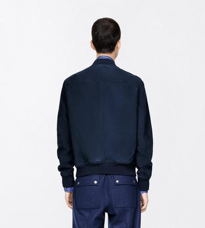 TOM FORD LEATHER INDIGO FINE SUEDE BOMBER