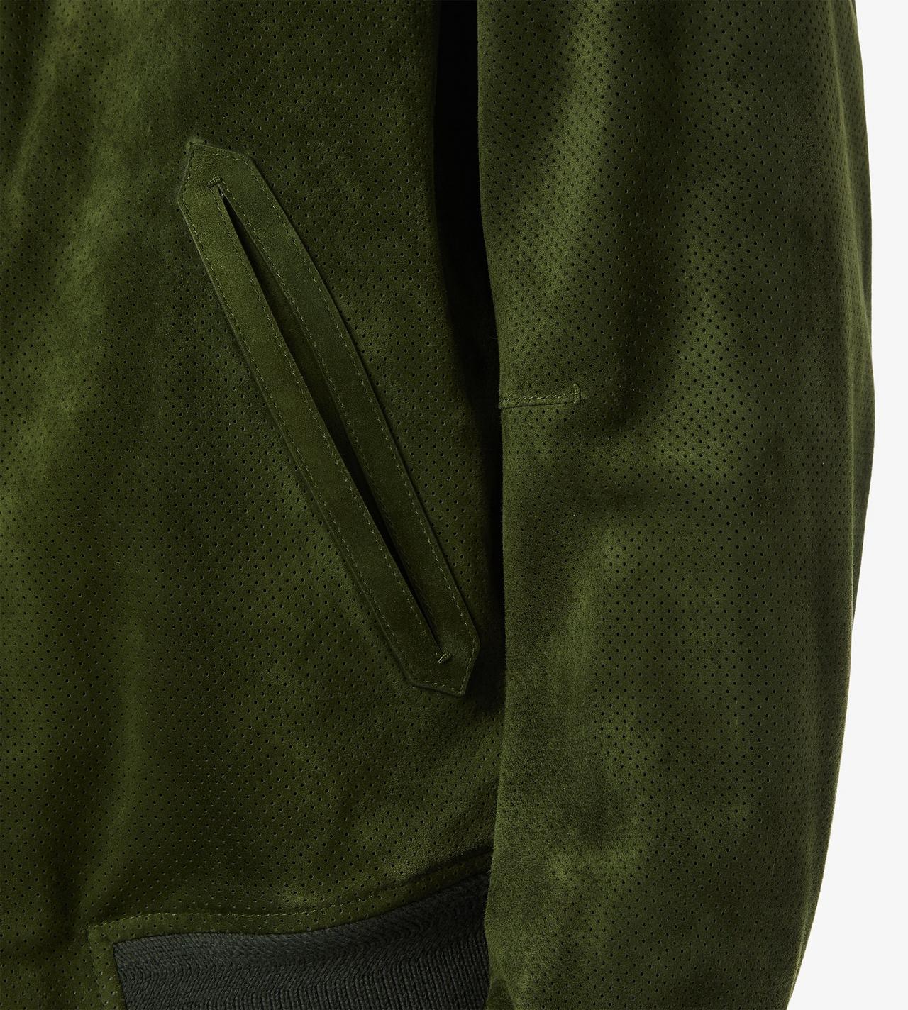PERFORATED CASHMERE SUEDE BOMBER image number 1