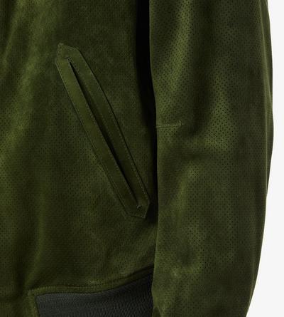 PERFORATED CASHMERE SUEDE BOMBER image number 1