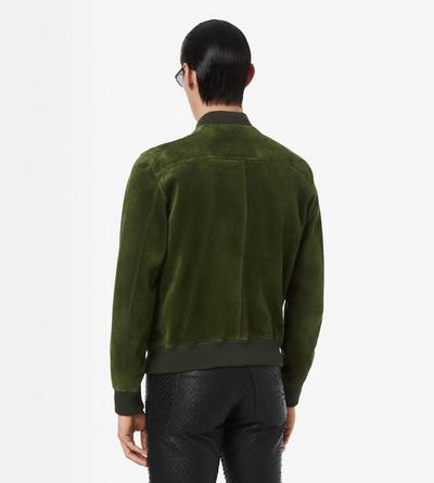 PERFORATED CASHMERE SUEDE BOMBER image number 3