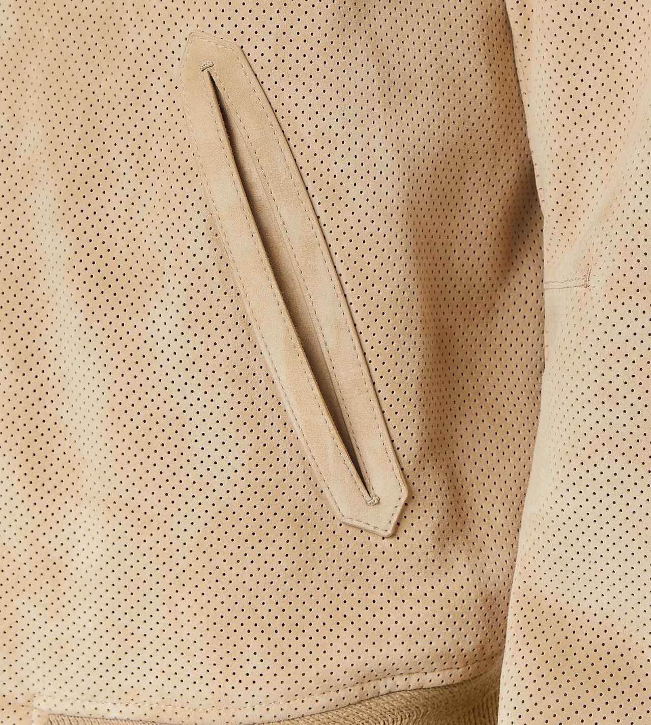 TOM FORD LEATHER SESAME BOMBERJACKE AUS PERFORIERTEM KASCHMIR-WILDLEDER