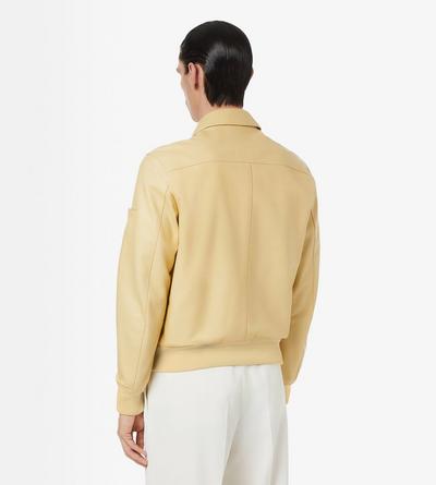 SOFT GRAIN LEATHER COLLAR BLOUSON image number 3