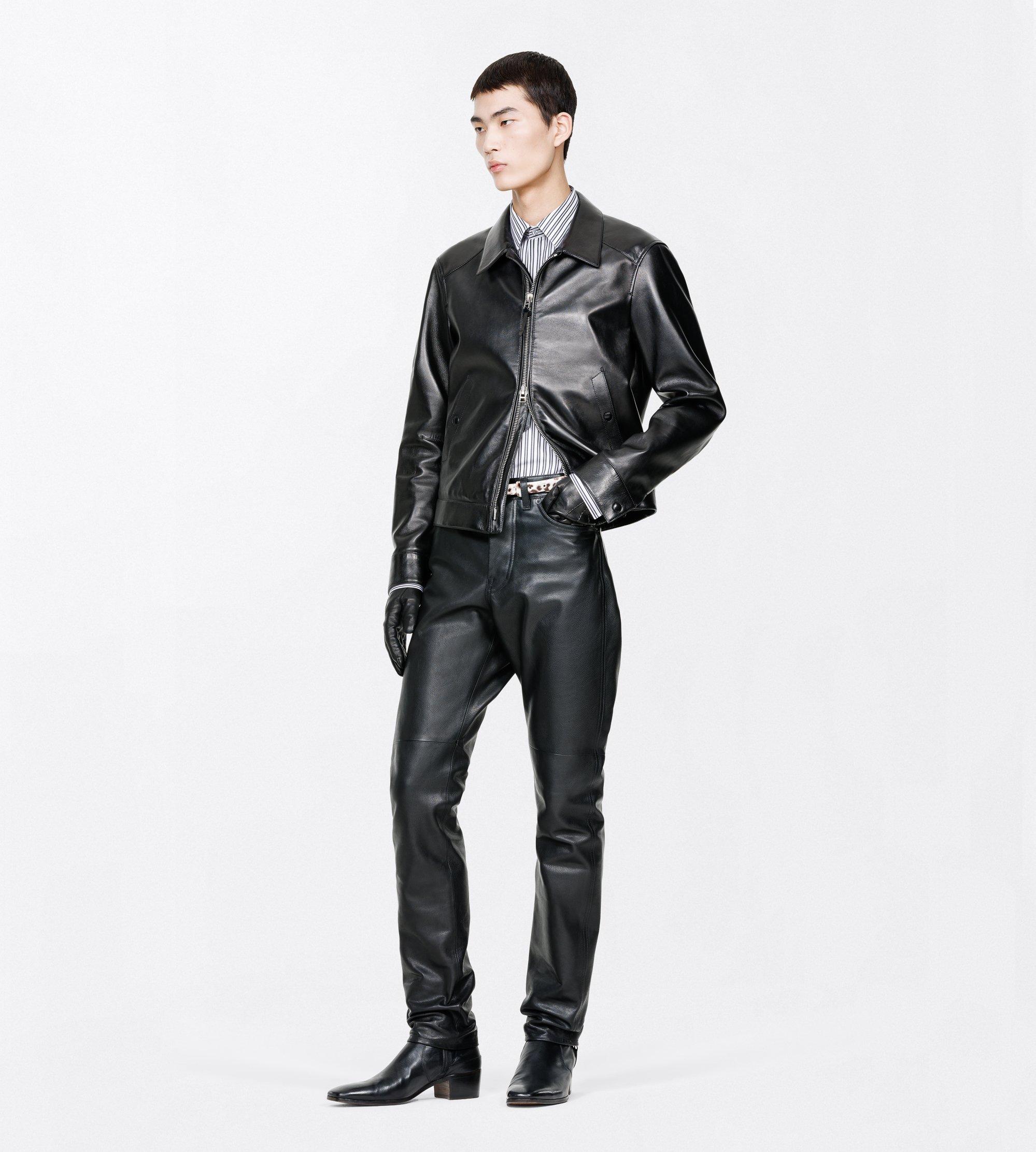NAPPA GRAIN LEATHER COLLAR BLOUSON