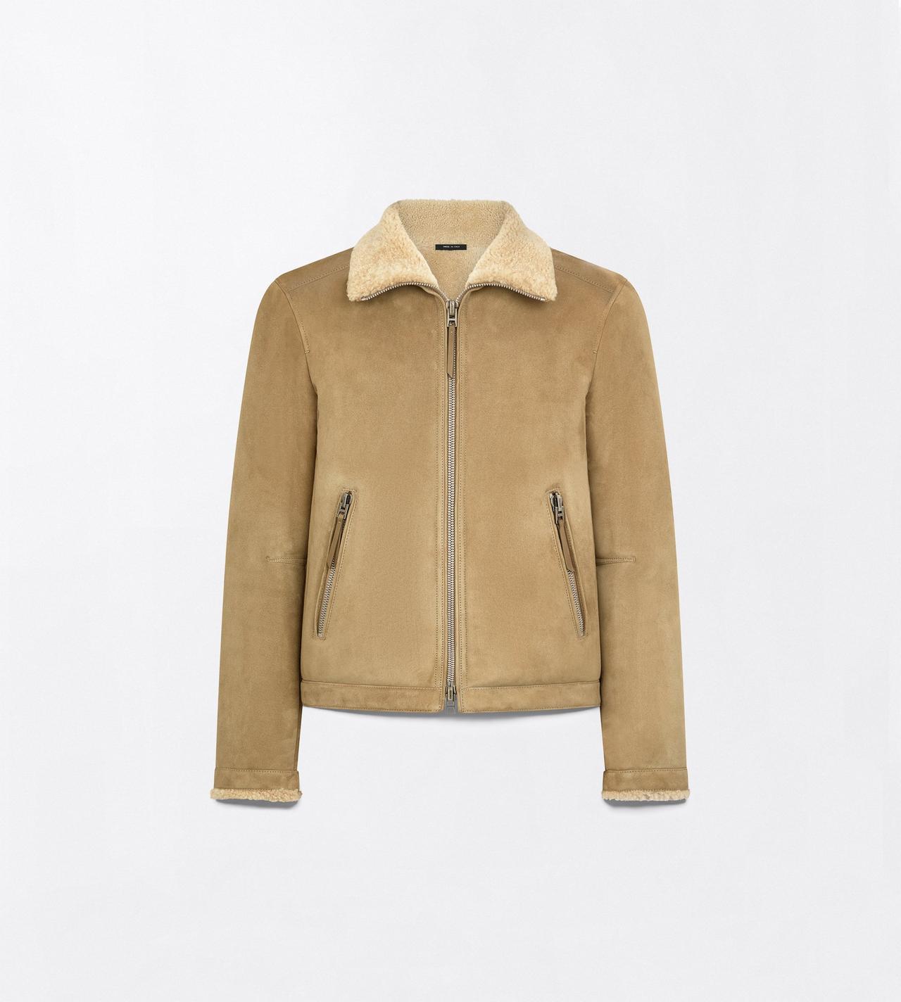 TOM FORD LEATHER CUMIN BLOUSON &Agrave; COL EN PEAU DE M&Eacute;RINOS
