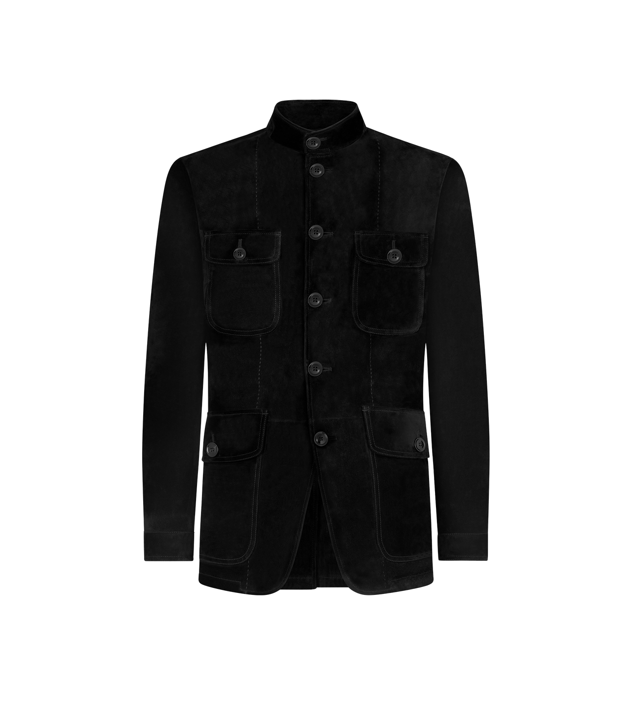 CASHMERE SUEDE MILITARY JACKET image number 0