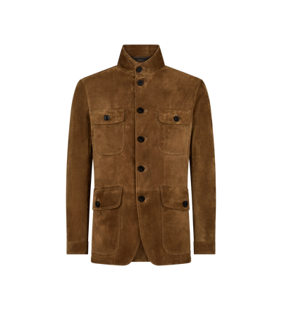 CASHMERE SUEDE MILITARY JACKET image number 0