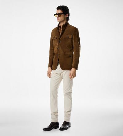 CASHMERE SUEDE MILITARY JACKET image number 1