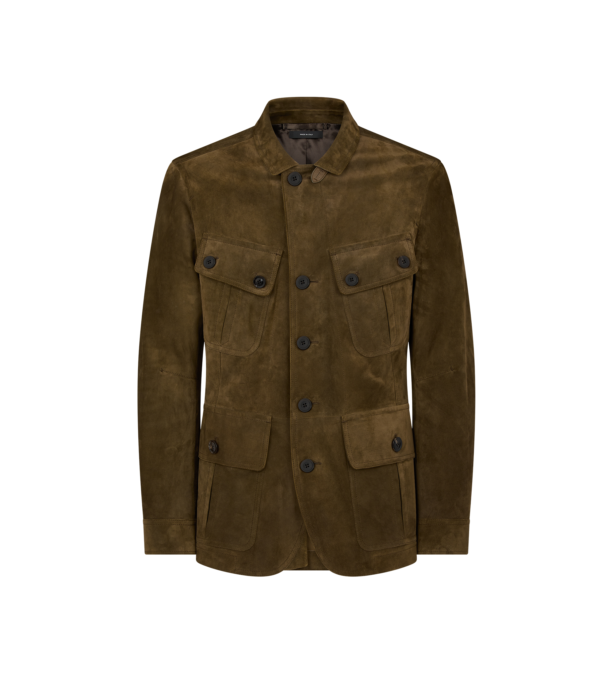 CASHMERE SUEDE SARTORIAL MILITARY JACKET