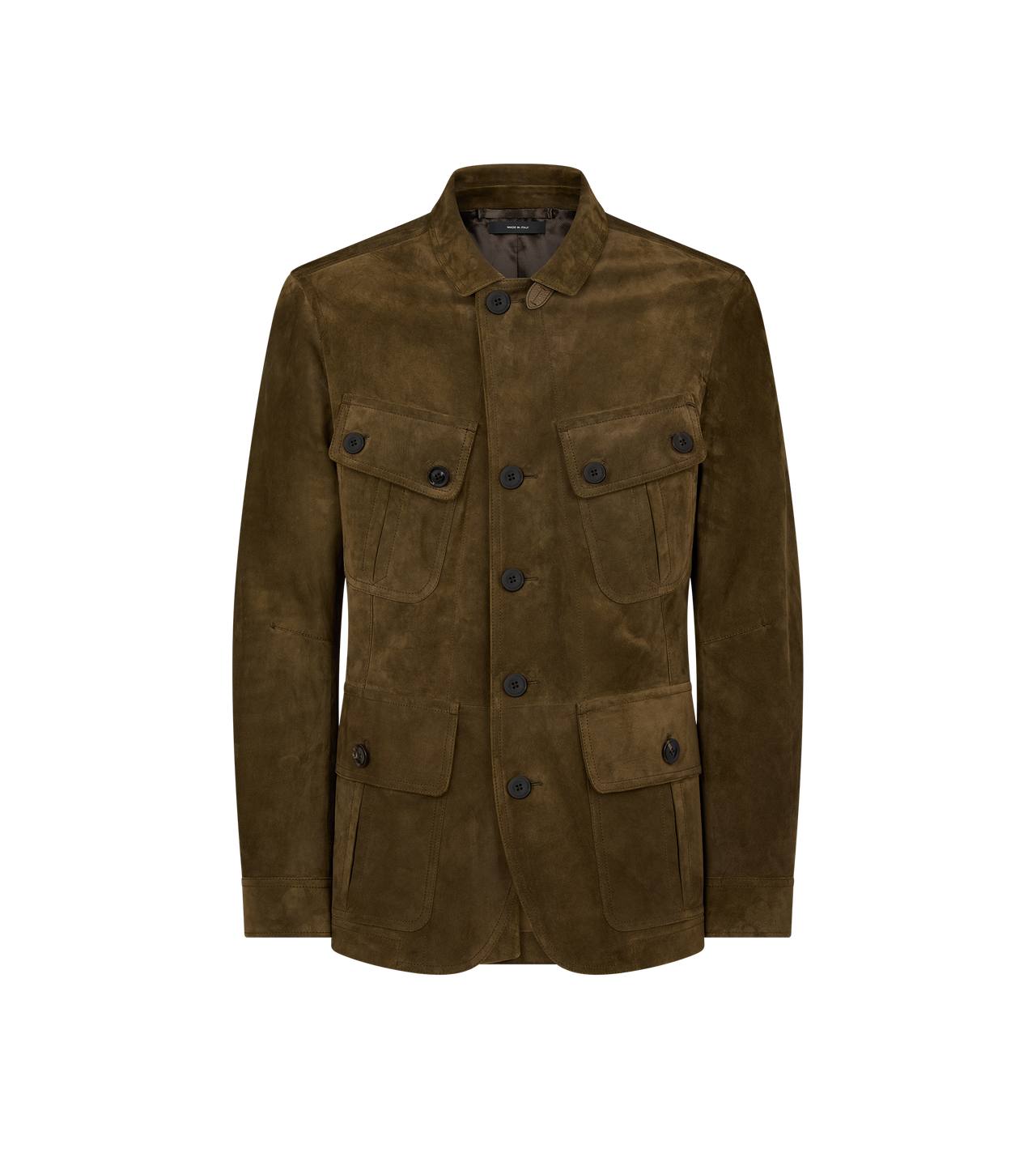 CASHMERE SUEDE SARTORIAL MILITARY JACKET image number 0