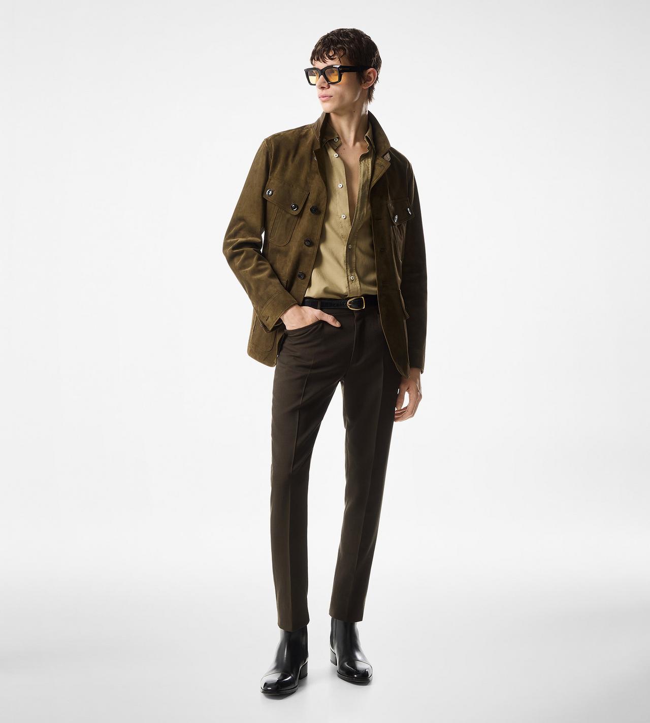 CASHMERE SUEDE SARTORIAL MILITARY JACKET image number 2