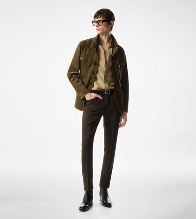 CASHMERE SUEDE SARTORIAL MILITARY JACKET image number 2