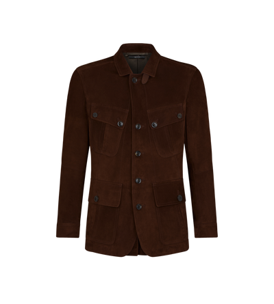 SOFT SUEDE SARTORIAL MILITARY JACKET image number 0