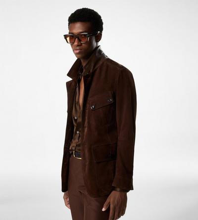 SOFT SUEDE SARTORIAL MILITARY JACKET image number 1